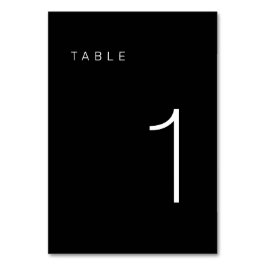 Tarjeta De Mesa Tabla moderna Minimalista en blanco y negro número