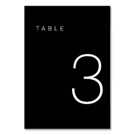 Tarjeta De Mesa Tabla moderna Minimalista en blanco y negro número