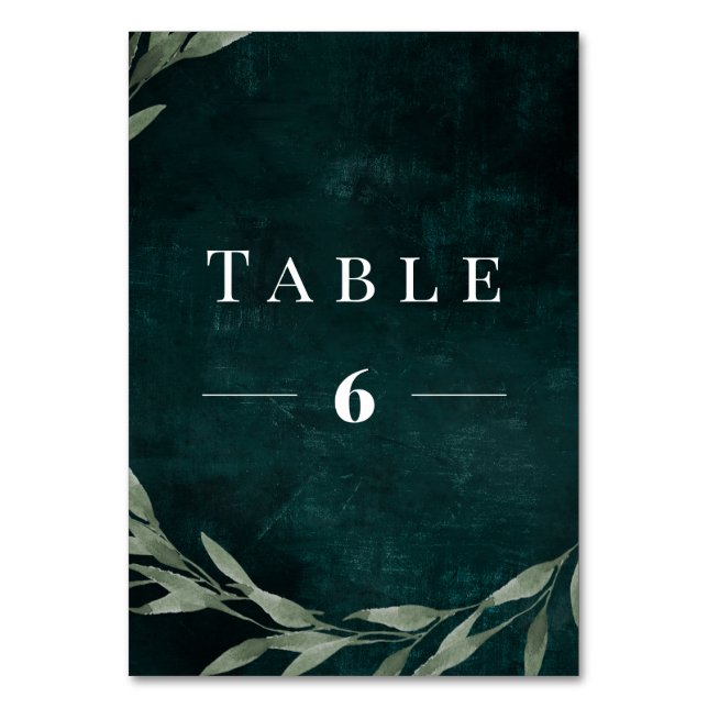 Tarjeta De Mesa Tabla No. Verde clásico (Anverso)