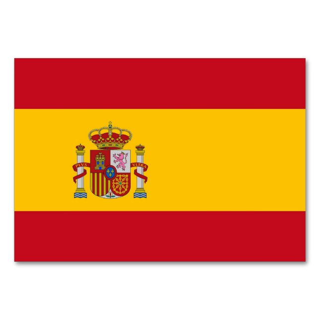 Tarjeta De Mesa Tabla patriótica con bandera de España (Reverso)