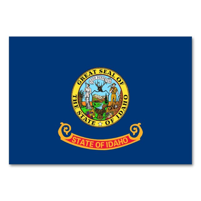 Tarjeta De Mesa Tabla patriótica con bandera de Idaho (Anverso)