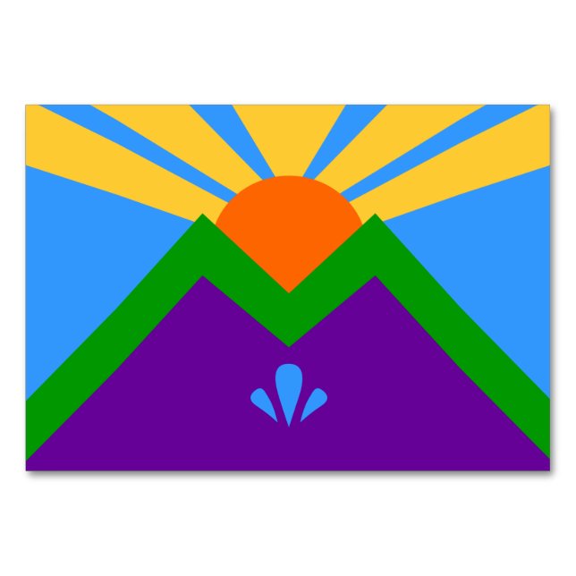 Tarjeta De Mesa Tabla patriótica con bandera de Manitou Springs (Anverso)