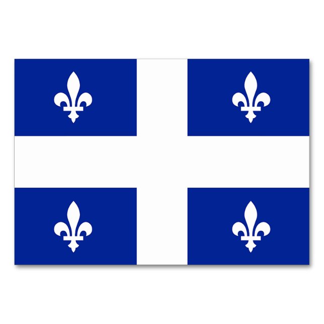 Tarjeta De Mesa Tabla patriótica con bandera de Quebec (Anverso)