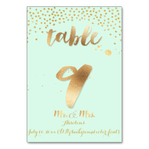 Tarjeta De Mesa Tabla PixDezines 9/espolvorines de oro/color DIY/m