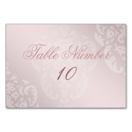 Tarjeta De Mesa Tabla Rubor rosa de Damask