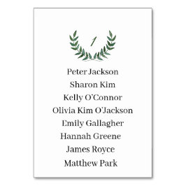 Tarjeta De Mesa Table Card