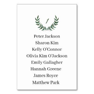 Tarjeta De Mesa Table Card