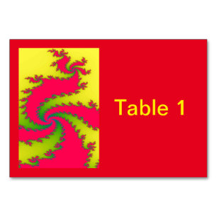 Tarjeta De Mesa Tablecard, Personalizado fractal chino de dragón d
