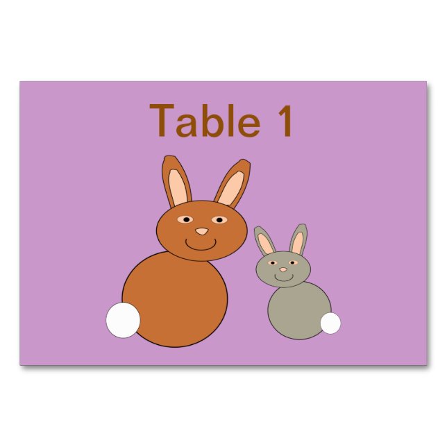 Tarjeta De Mesa Tabletas personalizadas de los conejillos de Día d (Anverso)