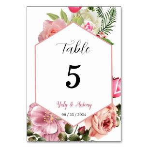 Tarjeta De Mesa Tarjeta para mesa identificador wedding card