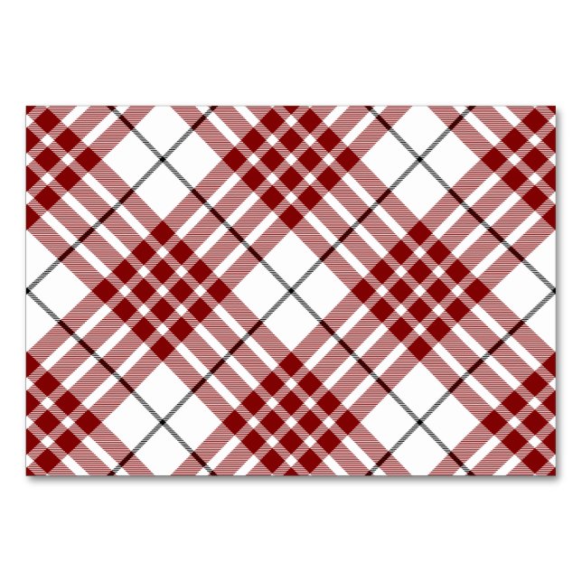 Tarjeta De Mesa Tartán de Buchanan (Anverso)