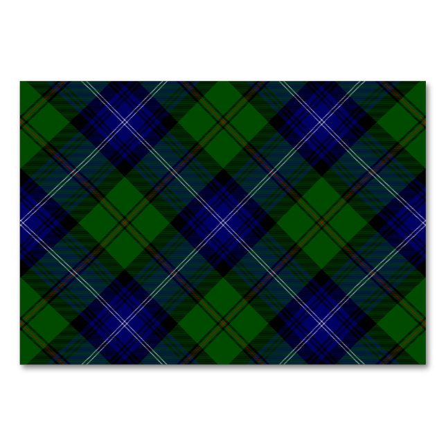 Tarjeta De Mesa Tartán de Urquhart (Anverso)