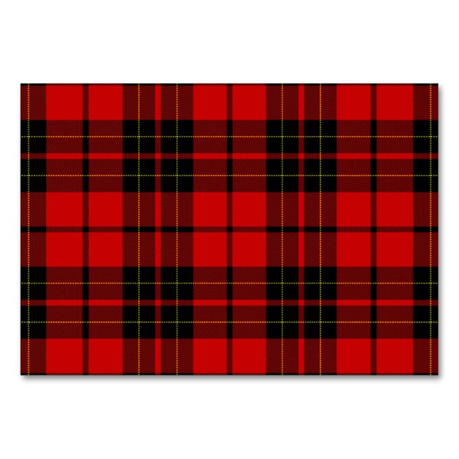 Tarjeta De Mesa Tartán rojizo del clan Brodie (Anverso)