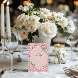 Tarjeta De Mesa Tatreez Palestino Rojo