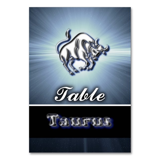 Tarjeta De Mesa Tauro (Anverso)