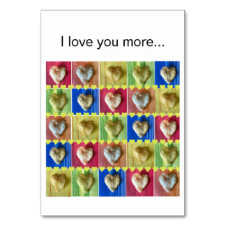 Tarjeta De Mesa Te amo más que papas fritas, cartas