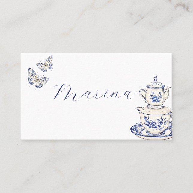 Tarjeta De Mesa Té con la mamá para ser (Anverso)