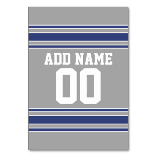 Tarjeta De Mesa Team Jersey con nombre y número personalizados