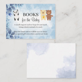Tarjeta De Mesa Teddy Bears Bring un libro Baby Shower Card