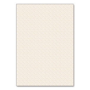 Tarjeta De Mesa Tela de color blanco apagado con un estampado suti
