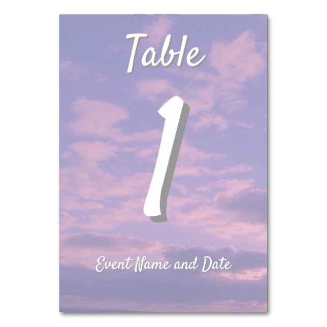 Tarjeta De Mesa Tema de Dream Clouds Lover (Anverso)