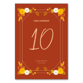 Tarjeta De Mesa Tema del Boda clásico