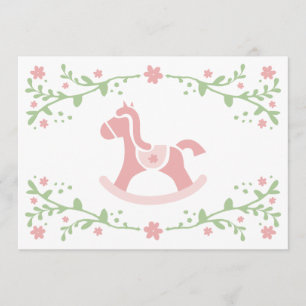 Tarjeta de mesa temática Baby Shower / Caballo roc