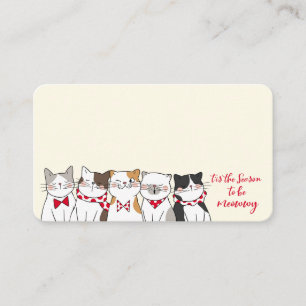 Tarjeta De Mesa Temporada divertida de gatos para ser feriado
