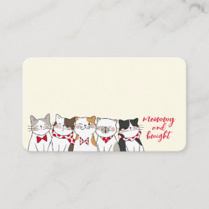 Tarjeta De Mesa Temporada divertida de gatos para ser feriado