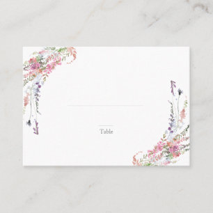 Tarjeta De Mesa Tendencias Elegantes Flores Silvestres Florales Ac