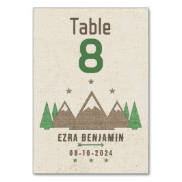 Tarjeta De Mesa Tent Canvas Camping Bar Mitzvah