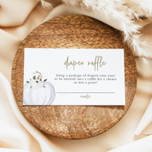 TERA Caída Calabaza Blanca Bebé Diaper Raffle Tick