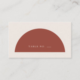 Tarjeta De Mesa Terracota minimalista de Arco y Plaza plana de Cre