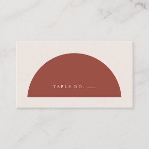 Tarjeta De Mesa Terracota minimalista de Arco y Plaza plana de Cre
