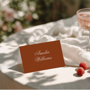 Tarjeta De Mesa Terracota Naranja Cremosa Boda Boho Chic
