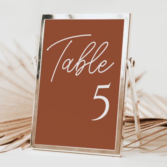 Tarjeta De Mesa Terracotta Boda (Subido por el creador)