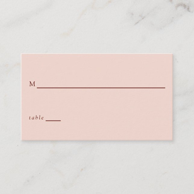 Tarjeta De Mesa Terracotta Bohemia Boda Tradicional Moderno (Anverso)