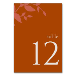 Tarjeta De Mesa Terracotta deja número de tabla Boda moderno