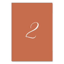 Tarjeta De Mesa Terracotta Elegant Script Calligraphy Boda