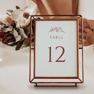 Tarjeta De Mesa Terracotta Wildflower Boda