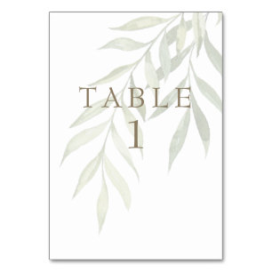 Tarjeta De Mesa Texto de oro moderno de la vegetación apagada
