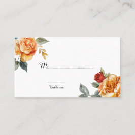 Tarjeta De Mesa Texto encantador @ back Marble Dreams Naranja Rosa