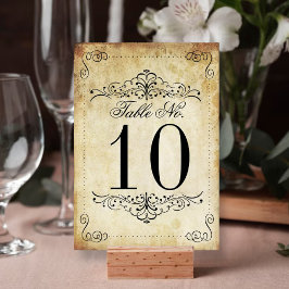 Tarjeta De Mesa The Ornate Flourish Vintage Wedding Collection