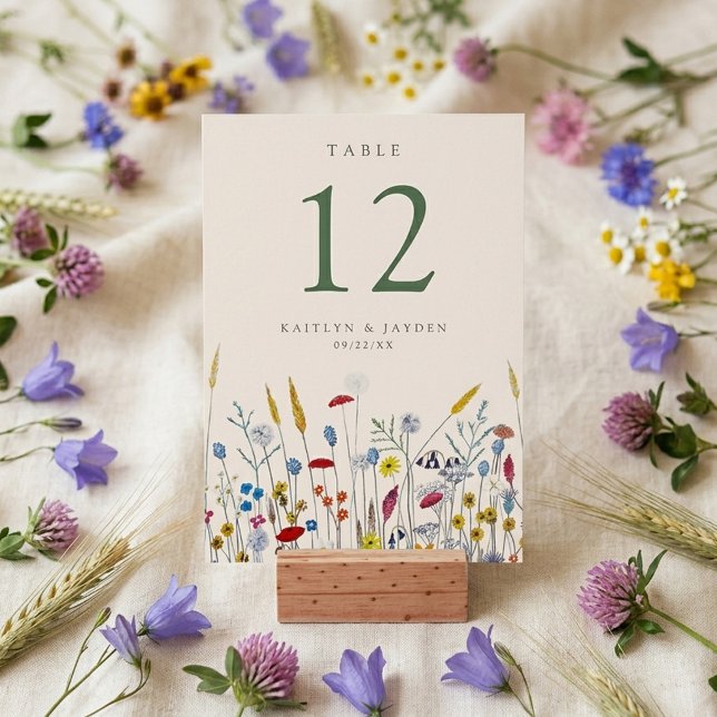 Tarjeta De Mesa The Wildflower Meadow Wedding Suite - (Subido por el creador)
