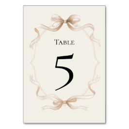 Tarjeta De Mesa Tie the knot Table Number Card