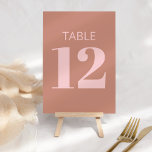 Tarjeta De Mesa Tipografía audaz moderna Terracotta Bat Pink Mitzv<br><div class="desc">Tipografía audaz moderna Terracotta y Mitzvah Bat rosa Número de tabla</div>