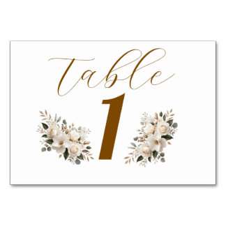 Tarjeta De Mesa Tipografía Dorada Elegante Minimalista Mesa de Bod