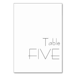 Tarjeta De Mesa Tipografía dramática minimalista en blanco negro C