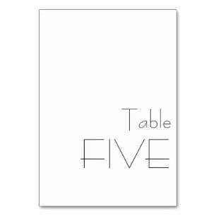 Tarjeta De Mesa Tipografía dramática minimalista en blanco negro C
