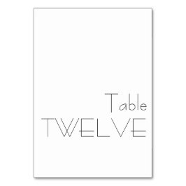 Tarjeta De Mesa Típografía dramática minimalista en blanco negro D